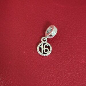 Pandora 16TH Birthday Pendant Charm S925 Sterling Silver with box